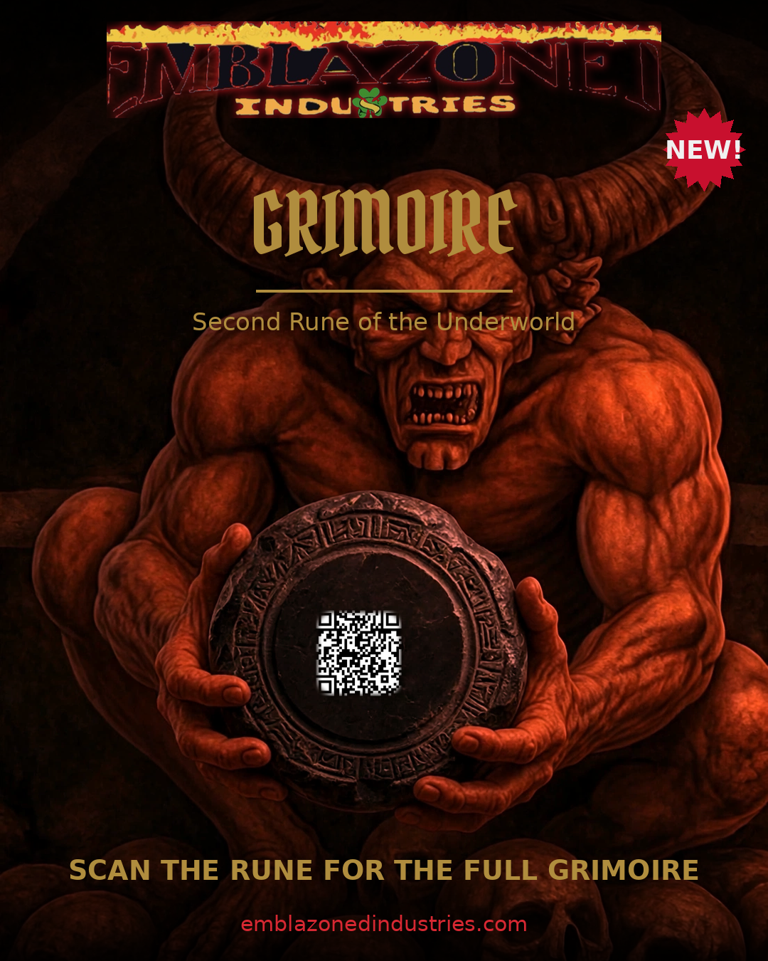 The Second Rune of the Underworld: the red Messenger bearing a black rune and QR code